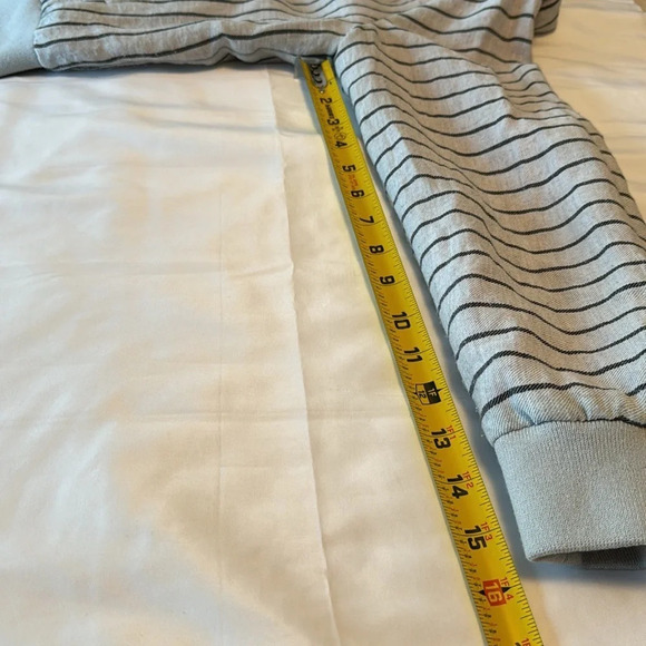 Patrizia Luca Milano Bomber Jacket Zip Up Grey Striped Long Sleeve Size S - Picture 11 of 12